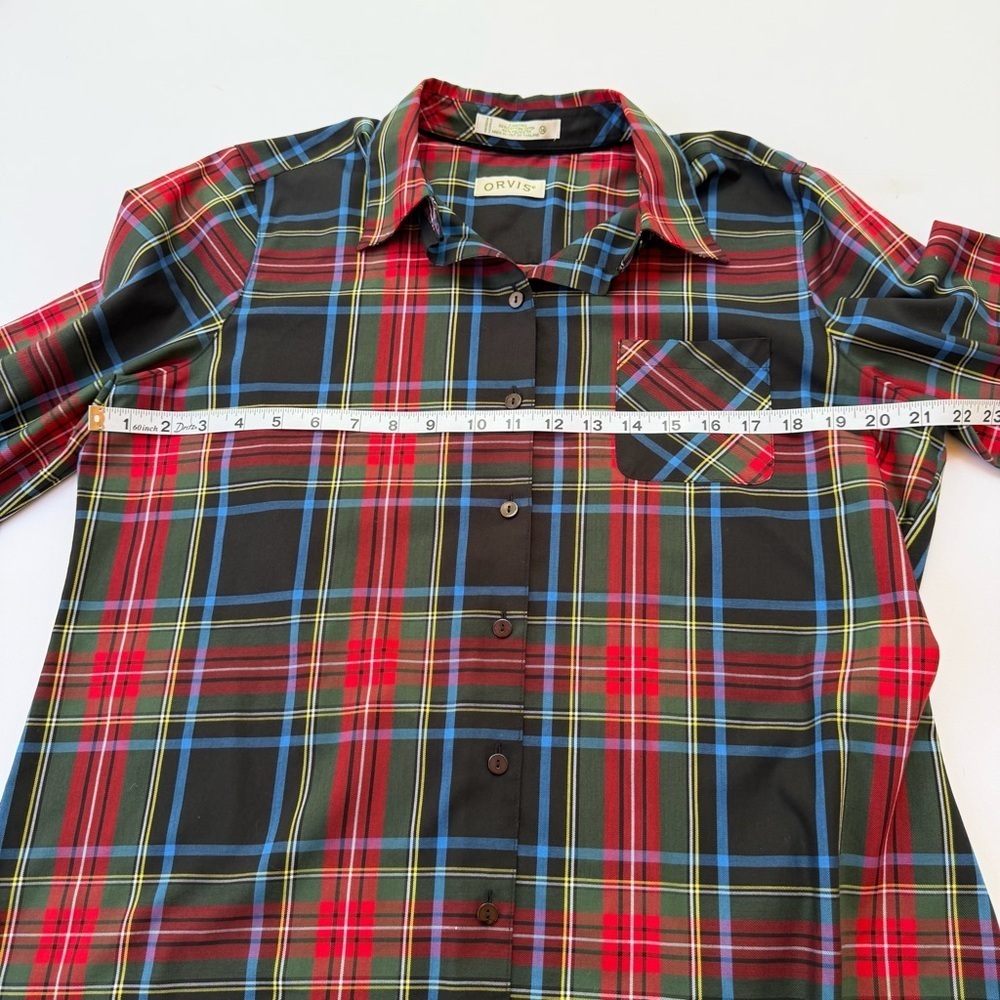 Woman’s Orvis Long Sleeve Plaid Shirt Size 14 - Picture 5 of 8